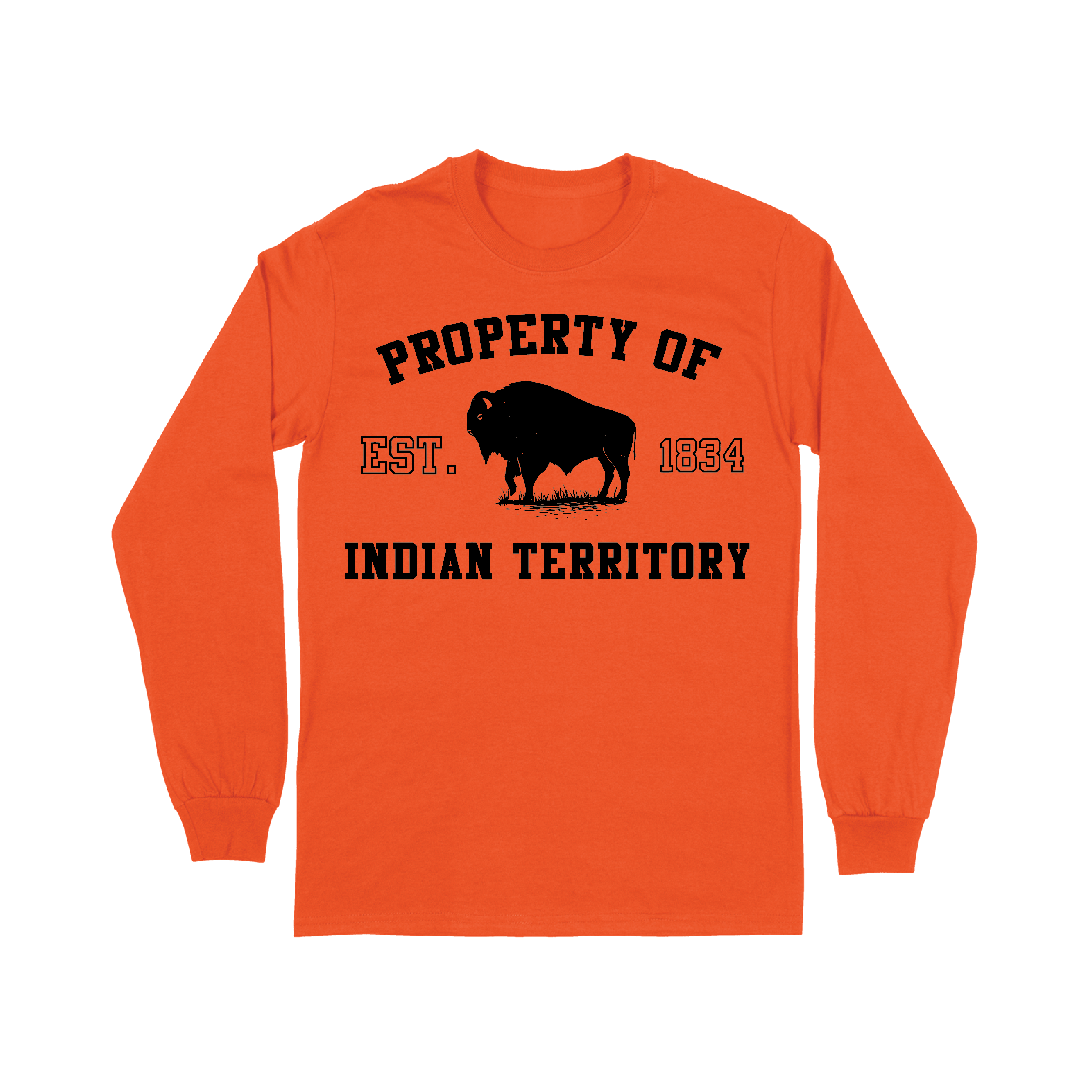 Property of Indian Territory - Orange/Long sleeve