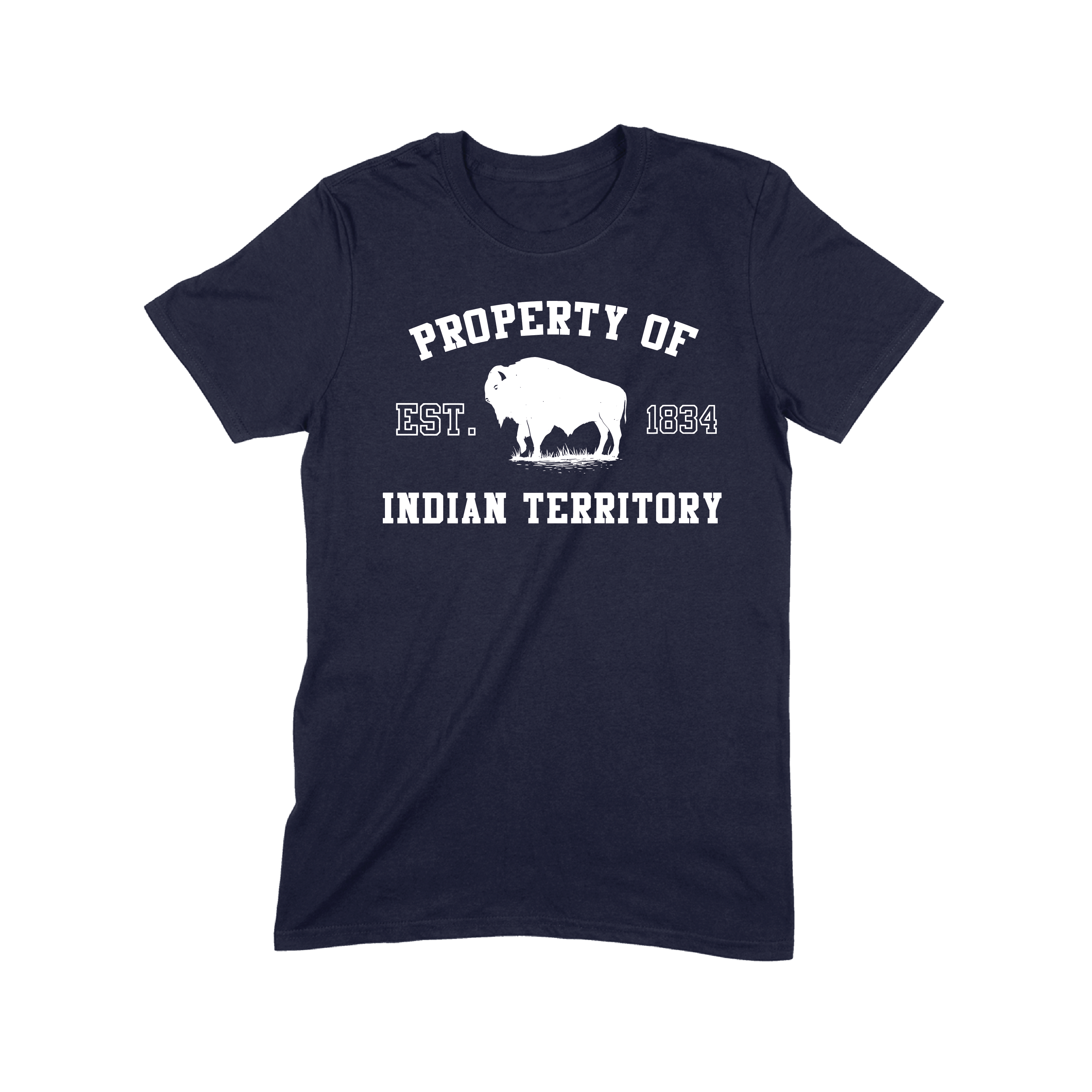 Property of Indian Territory -Navy/Short sleeve